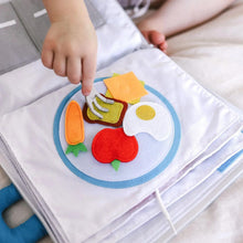 Load image into Gallery viewer, Curious Columbus Fabric Activity Book: My Big Day (Blue)