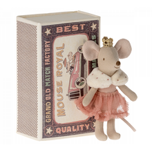 Load image into Gallery viewer, Maileg Little Sister Princess Mouse In Matchbox (2023)