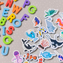 Load image into Gallery viewer, Curious Columbus Magnetic Sea Creatures & Letters