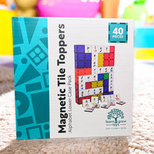 Load image into Gallery viewer, Learn & Grow Magnetic Tile Topper: 40pc Alphabet Lower Case Pack