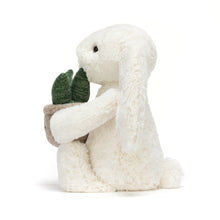 Load image into Gallery viewer, Jellycat Bashful Cream Bunny With Plant (Medium)