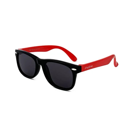 Flexi Sunnies Black with Red Arms