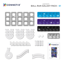 Load image into Gallery viewer, Connetix 61pc Ball Run Glitter Galaxy Pack