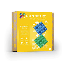 Load image into Gallery viewer, Connetix Rainbow 2pc Blue & Green Base Plate Pack