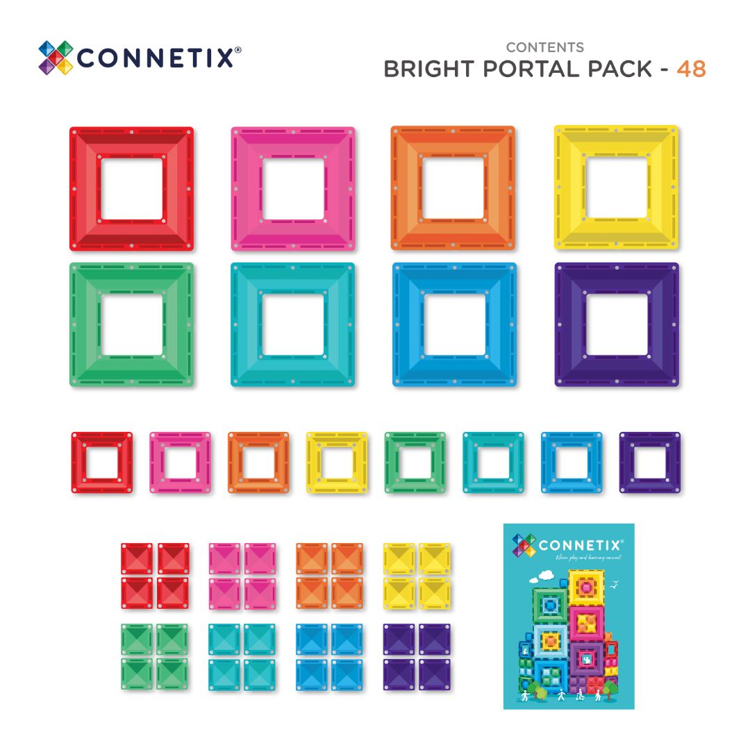 Connetix 48pc Bright Portal Pack