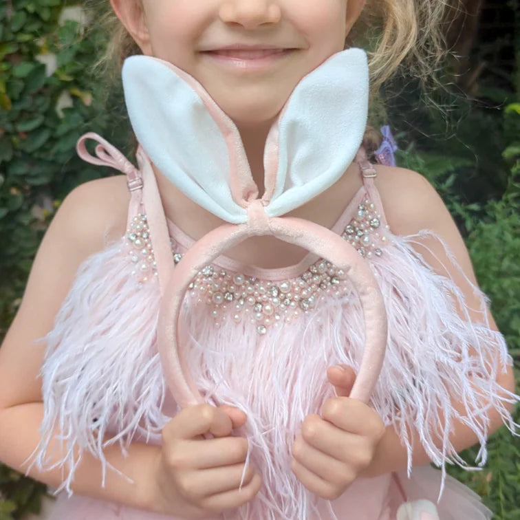 Lauren Hinkley Pink Velvet Bunny Headband ** FINAL SALE **