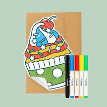 Load image into Gallery viewer, HeyDoodle Forever Greeting Card - Giant Cupcake