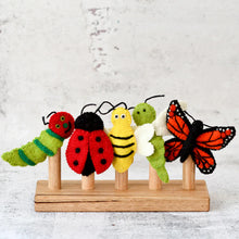 Load image into Gallery viewer, Tara Treasures Insects and Bugs Finger Puppet Set