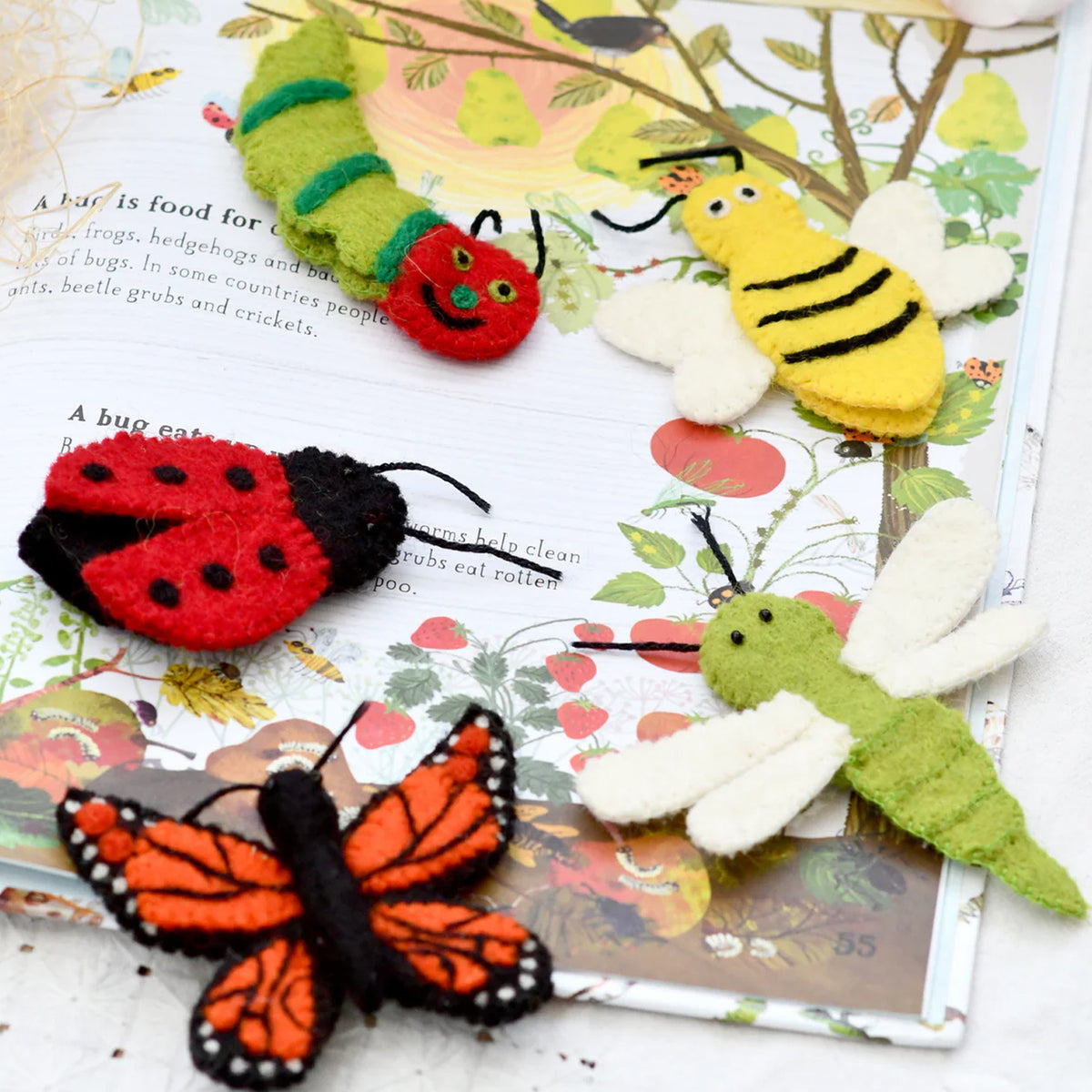 Tara Treasures Insects and Bugs Finger Puppet Set