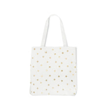 Load image into Gallery viewer, Kate Spade New York Gold Dots Canvas Book Tote Bag