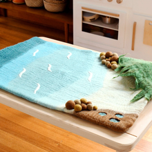 Load image into Gallery viewer, Tara Treasures Large Sea and Rockpool Playmat