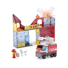 Load image into Gallery viewer, Magna Tiles 50pc Fire Station