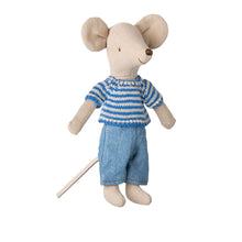 Load image into Gallery viewer, Maileg Knitted Sweater and Pants Big Brother Mouse