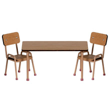 Load image into Gallery viewer, Maileg Table and Chair Set Mouse Dark Powder
