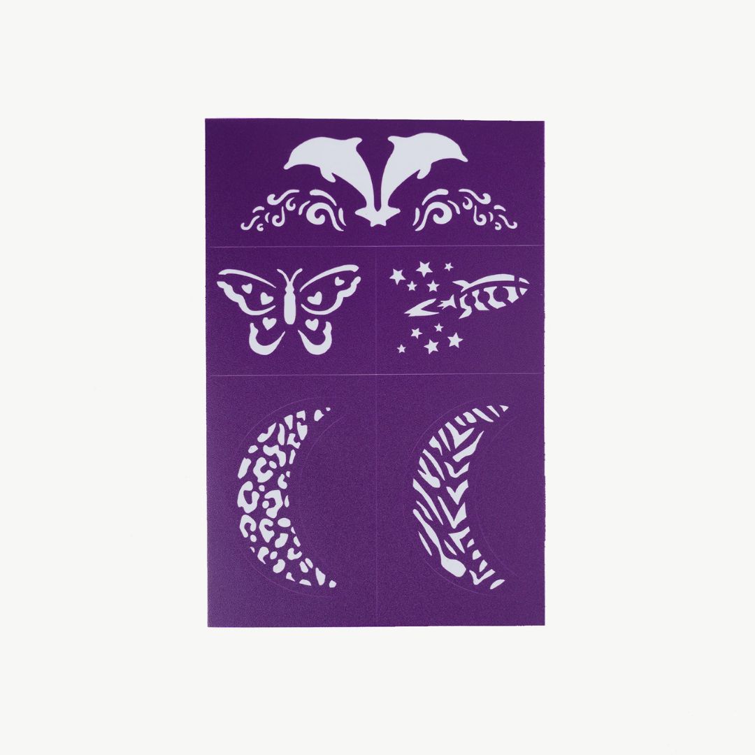 Oh Flossy Face Paint & Makeup Stencils - Purple