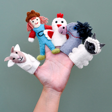 Load image into Gallery viewer, Tara Treasures Old MacDonald Farm Animals B, Finger Puppet Set (assorted)