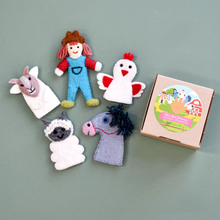 Load image into Gallery viewer, Tara Treasures Old MacDonald Farm Animals B, Finger Puppet Set (assorted)