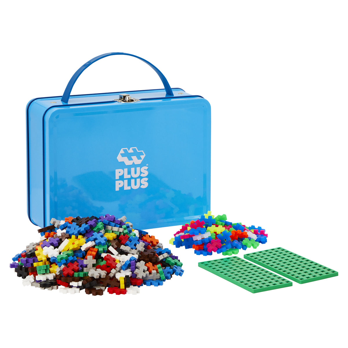 Plus-Plus 600pcs Metal Suitcase Basic & Neon