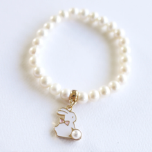 Load image into Gallery viewer, Lauren Hinkley Pearl With Bunny Bracelet