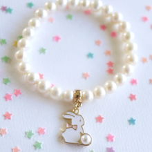 Load image into Gallery viewer, Lauren Hinkley Pearl With Bunny Bracelet
