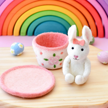 Load image into Gallery viewer, Tara Treasures Felt Rabbit with in Tea Cup Toy