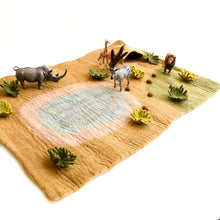 Load image into Gallery viewer, Tara Treasures Large Safari Play Mat Playscape