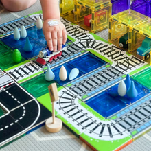 Load image into Gallery viewer, Learn & Grow Magnetic Tile Topper: 36pc Train Pack