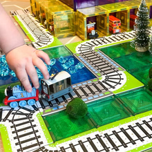 Load image into Gallery viewer, Learn & Grow Magnetic Tile Topper: 36pc Train Pack