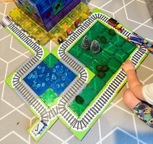 Load image into Gallery viewer, Learn & Grow Magnetic Tile Topper: 36pc Train Pack