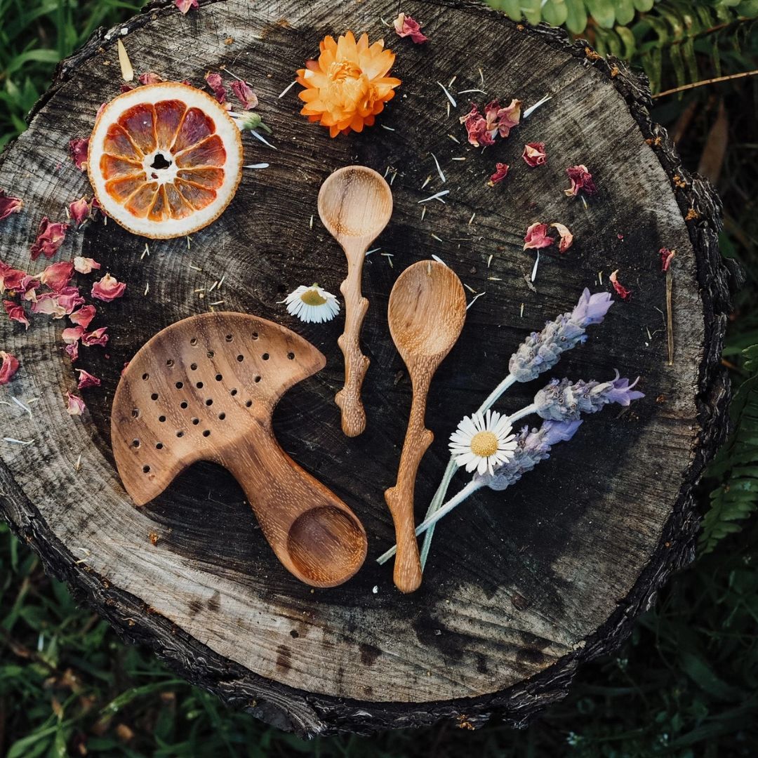 Wooden Hand-Carved Twiggy Mini Twig Spoon