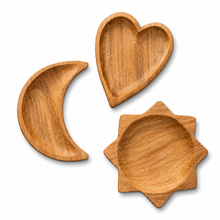 Load image into Gallery viewer, Wooden Hand-Crafted Peace, Love & Sunshine Dish Set