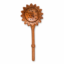 Load image into Gallery viewer, Wooden Sunflower Slotted Spoon