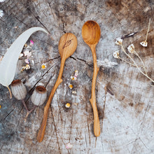 Load image into Gallery viewer, Wooden Hand-Carved Twig Spoon