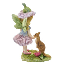 Load image into Gallery viewer, Fairy Garden Gum Blossom Fairy with Kangaroo Joey