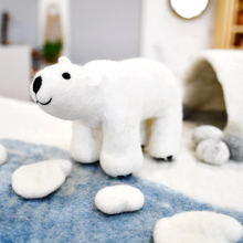 Load image into Gallery viewer, Tara Treasures Felt Polar Bear Toy