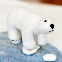 Load image into Gallery viewer, Tara Treasures Felt Polar Bear Toy