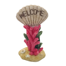Load image into Gallery viewer, Mermaid Garden Coral Shell Welcome Sign