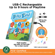 Load image into Gallery viewer, Ditty Bird Fun Alphabet Board Book (Rechargeable)