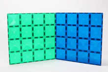 Load image into Gallery viewer, Connetix Rainbow 2pc Blue & Green Base Plate Pack