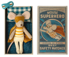 Load image into Gallery viewer, Maileg Super Hero Mouse In Matchbox