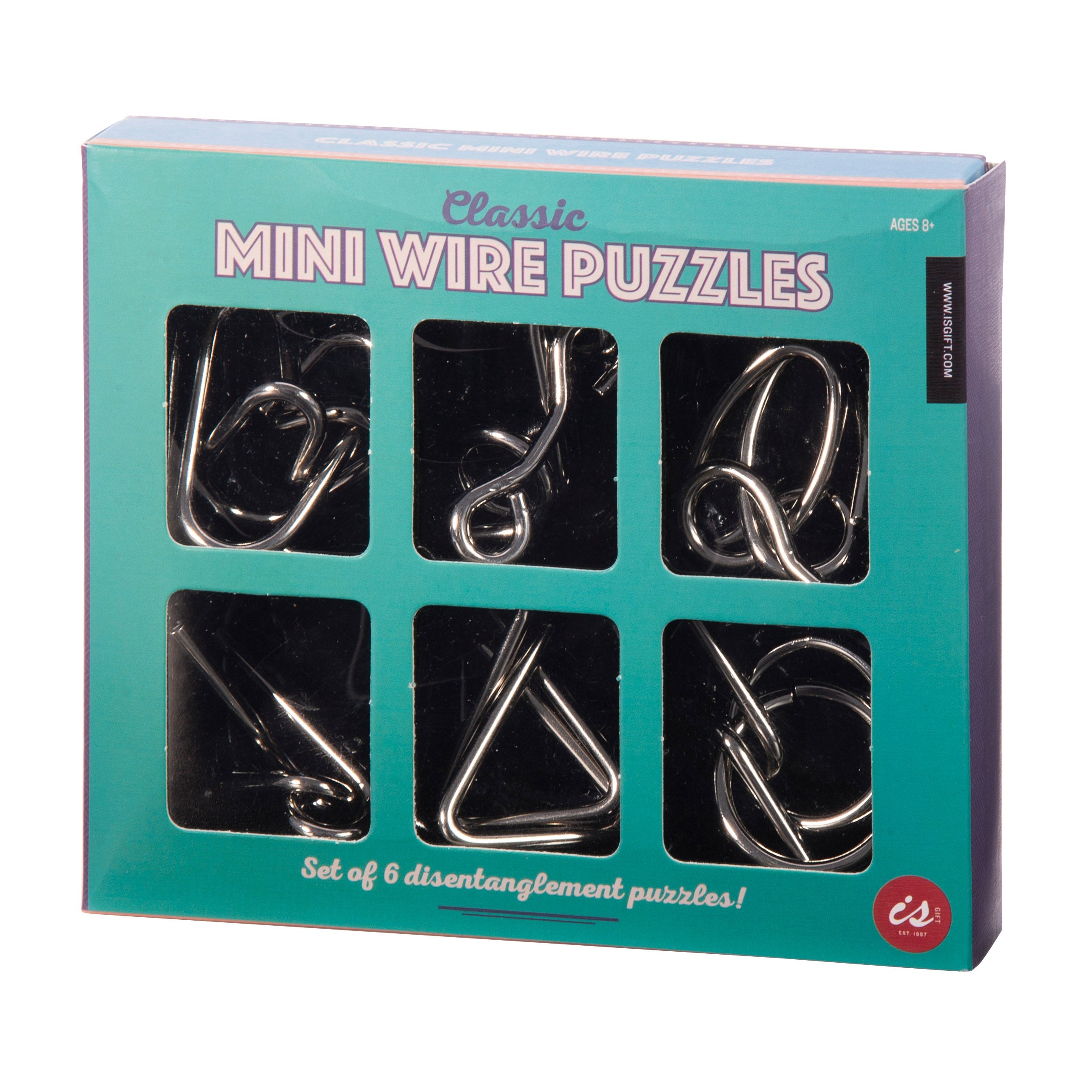 7 Sets IQ Test Mind Game Toys Brain Teaser Metal Wire Puzzles Magic Trick  Toy