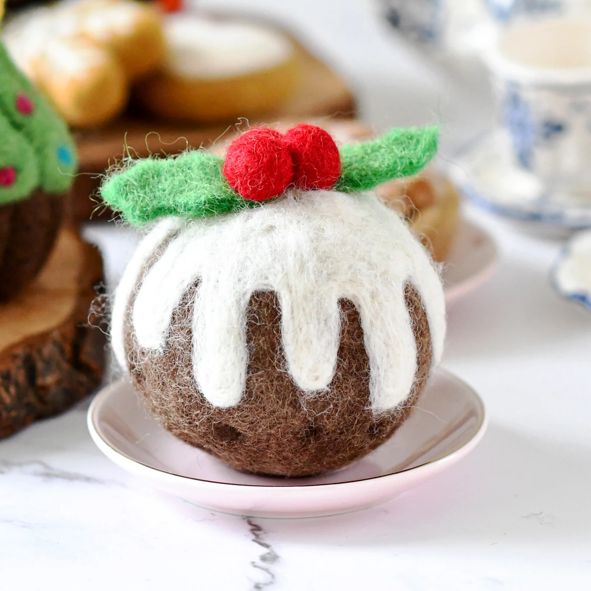 Tara Treasures Felt Christmas Pudding (Round)