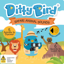 Load image into Gallery viewer, Ditty Bird Safari Animal Sounds Board Book
