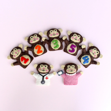 Load image into Gallery viewer, Tara Treasures Five Little Monkeys, Finger Puppet Set
