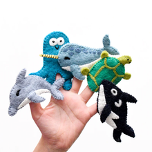 Load image into Gallery viewer, Tara Treasures Ocean and Sea Creatures B - Finger Puppet Set