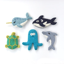 Load image into Gallery viewer, Tara Treasures Ocean and Sea Creatures B - Finger Puppet Set