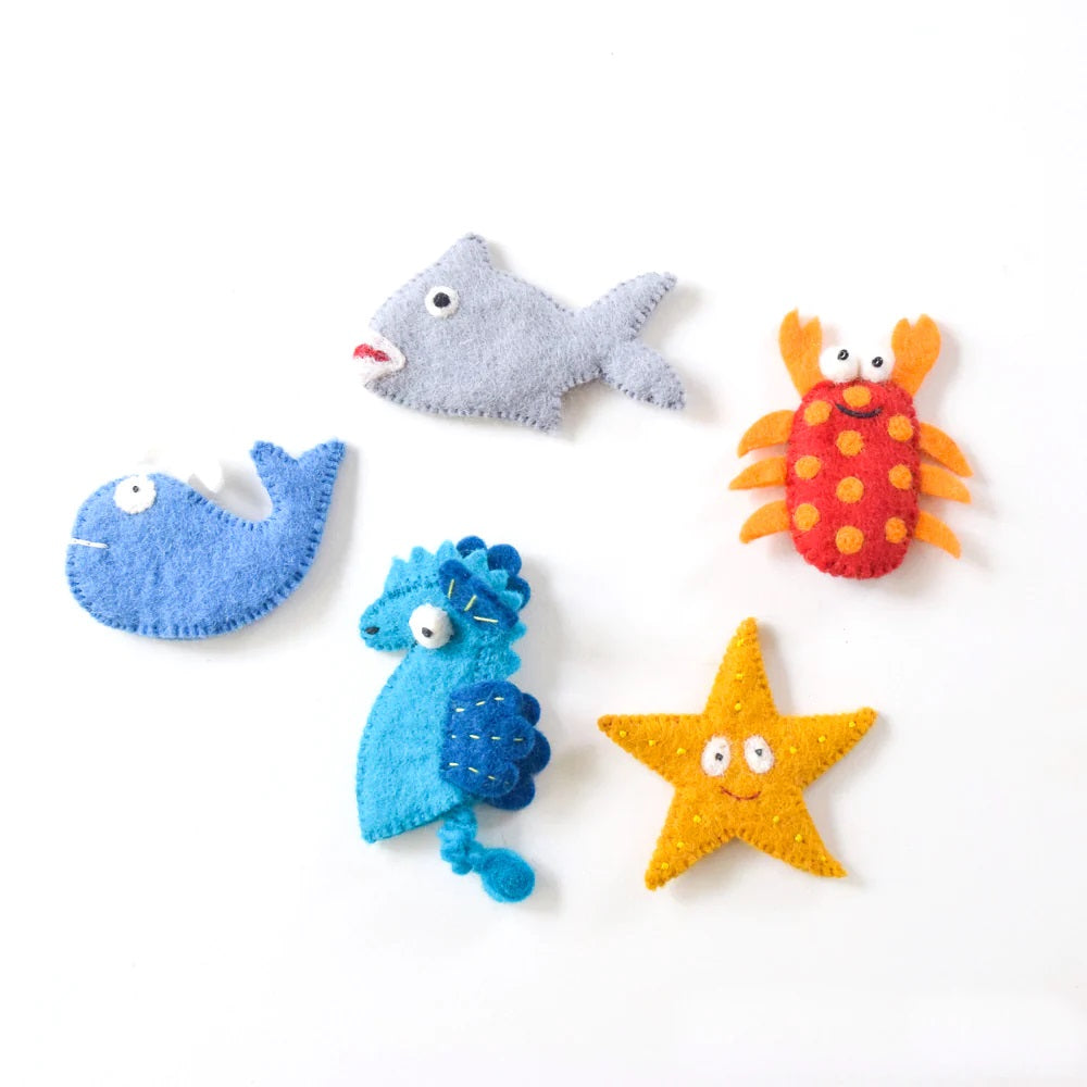 Tara Treasures Ocean and Sea Creatures A - Finger Puppet Set