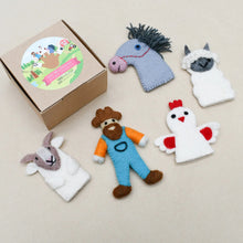 Load image into Gallery viewer, Tara Treasures Old MacDonald Farm Animals B, Finger Puppet Set (assorted)