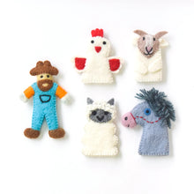 Load image into Gallery viewer, Tara Treasures Old MacDonald Farm Animals B, Finger Puppet Set (assorted)