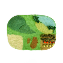 Load image into Gallery viewer, Tara Treasures Felt Farm Play Mat Playscape